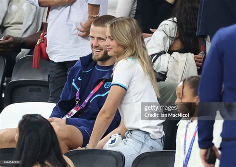 Eric Dier of England is seen with girlfriend Anna Modler during the ...