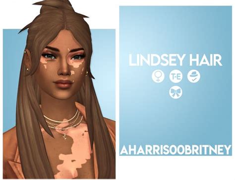 Lindsey Hair | aharris00britney in 2024 | Sims hair, Tumblr sims 4 ...