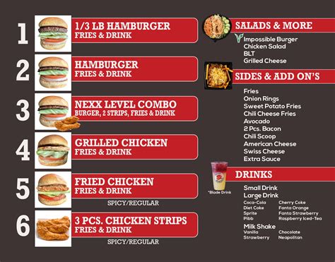 Menu - Nexx Burger