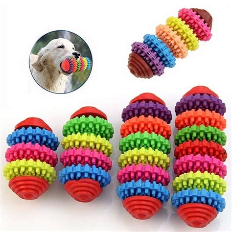 Walbest Dog Toys, Natural Rubber Teeth Cleaning Dog Chew Toys for Small ...