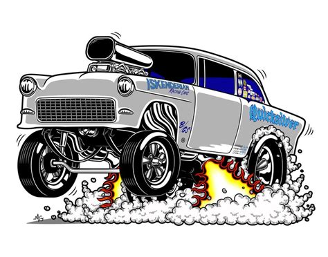 Quicksilver Gasser Art Print by SCREAMNJIMMY | Cool car drawings ...