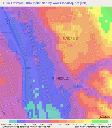 Elevation of Yulin,China Elevation Map, Topography, Contour