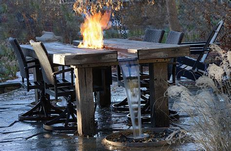 Outdoor Dining Table Meets Fire and Water - POND Trade Magazine