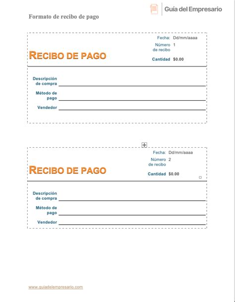 Modelo De Recibo De Pago En Word Para Descargar Gratis - Infoupdate.org