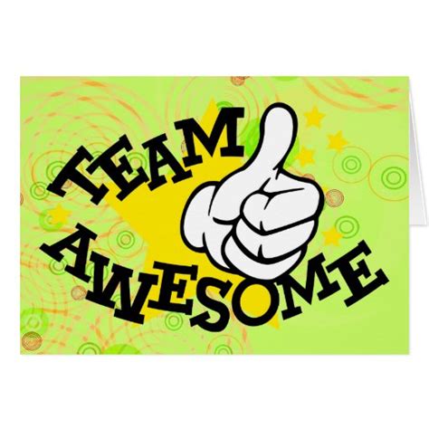 Team Awesome Card for Kids | Zazzle