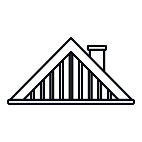 Cover roof icon outline vector. House construction 21412404 Vector Art ...