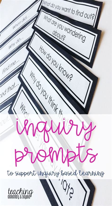 Inquiry Questions / Inquiry Prompts | Problem based learning, Inquiry ...