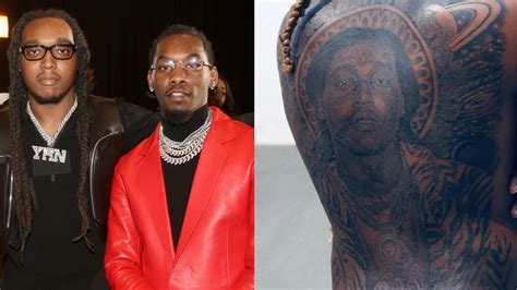 Offset Pays Homage To Takeoff With Portrait Tattoo Covering His Back