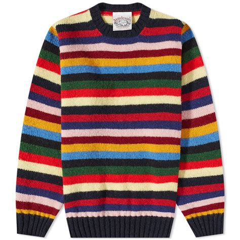 Jamieson's of Shetland Stripe Crew Knit Multi | END.