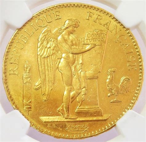 NGC Certified 1882 French 100 Franc Gold Coin - Antique Sage