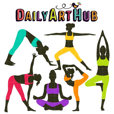 Yoga Poses Clip Art Set – Daily Art Hub – Free Clip Art Everyday