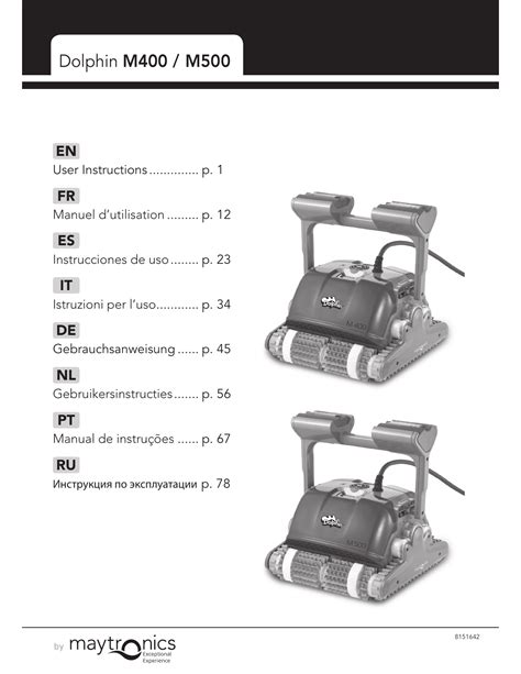 Maytronics Dolphin M400, Dolphin M500 User Instructions | Manualzz