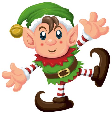 an elf is dancing with his hands in the air