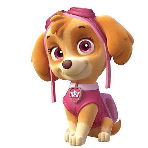 a cartoon dog wearing a pink outfit