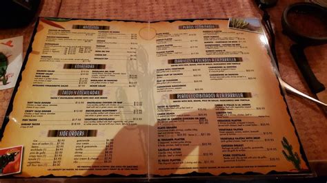 Menu at Mi Rancho Restaurant, Germantown