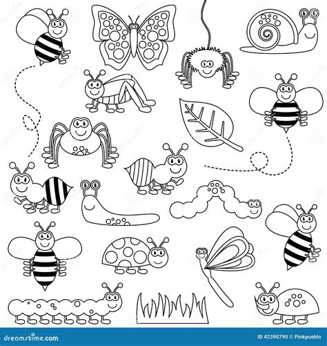 Cute Bugs Collection 1 Vector Illustration | CartoonDealer.com #25252516