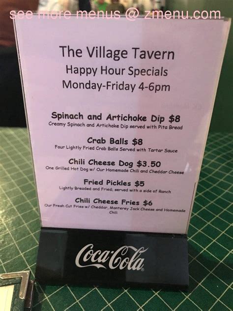 Menu at Village Tavern pub & bar, Walkersville