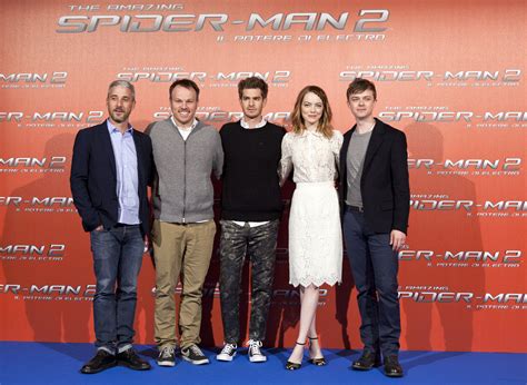 The Amazing Spider-Man 2 filmmakers and cast at the press conference in ...