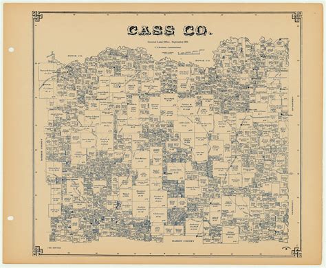 Cass County - Texas General Land Office Map ca. 1926 – The Antiquarium ...