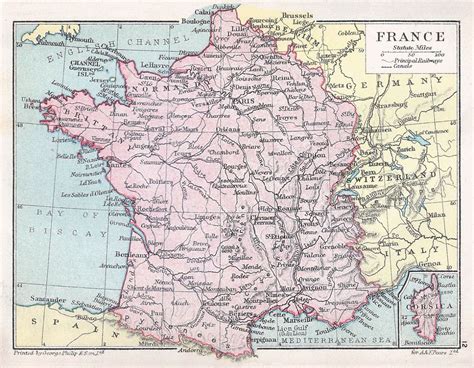 A map of France without Alsace-Lorraine, 1914. - Maps on the Web