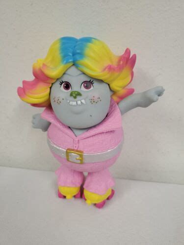 Dreamworks Trolls Bridget Doll Figure 6" Rainbow Hair Roller Skates ...