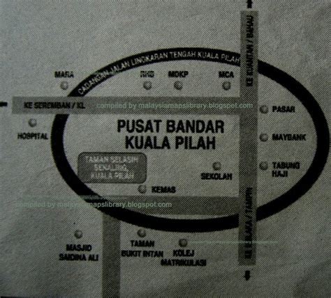 Malaysia Maps Library: Map of Pusat Bandar Kuala Pilah