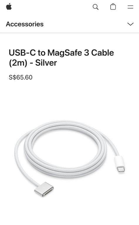 USB-C to MagSafe 3 Cable (2m), Computers & Tech, Parts & Accessories ...