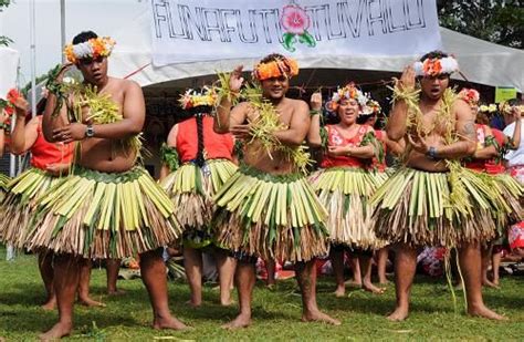 The Tuvalu people have a unique greeting in which two individuals with ...