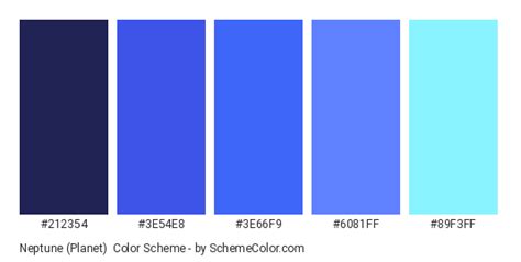 Neptune (Planet) Color Scheme » Nature » SchemeColor.com