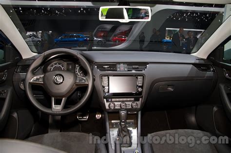 2015 Skoda Octavia Scout interior at the 2014 Moscow Motor Show