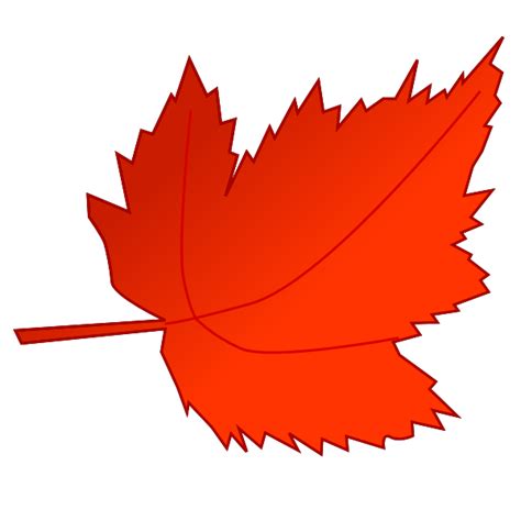 Red and orange maple leaf vector image | Free SVG