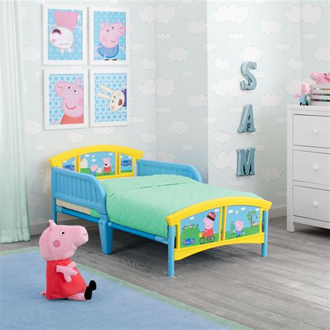 Peppa Pig Plastic Toddler Bed Steel Frame Indoor Kids Children Bedroom ...