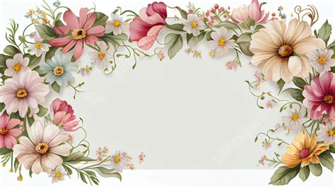 Elegant Floral Border Powerpoint Background For Free Download - Slidesdocs