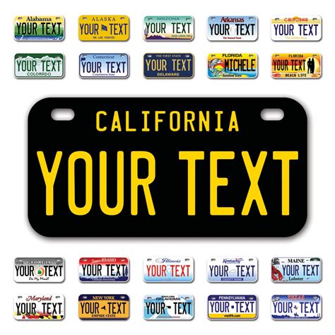 Buy InkMyPlate Personalized California Black Mini License Plate ...