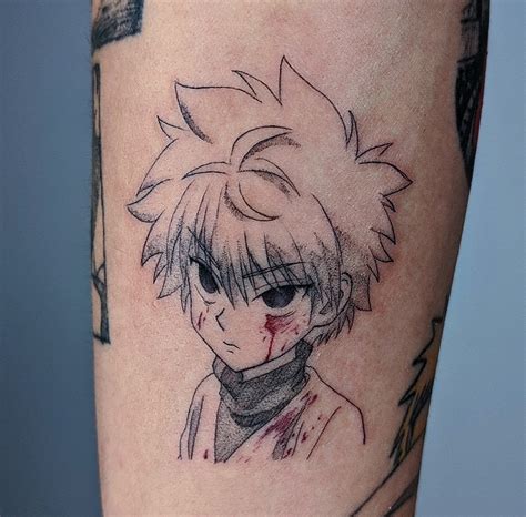 A little Killua tattoo I made on a cool client : r/HunterXHunter