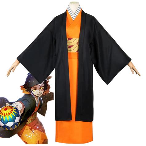 Anime Demon Slayer Susamaru Cosplay Costume Susamaru Kimono Outfit Robe ...