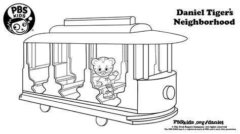 Daniel with Trolley Coloring Page | Kids… | PBS KIDS for Parents