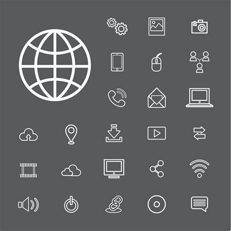 Illustration of digital devices technology icons set - Download Free ...