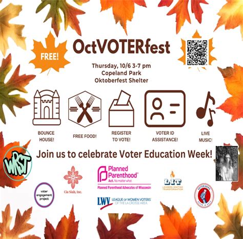 THURSDAY: Copeland Park hosts "octVOTERfest” - WIZM 92.3FM 1410AM