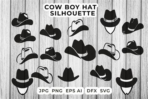 Cowboy Hat Clipart Silhouette Png Svg Graphic by ElenorDesign ...