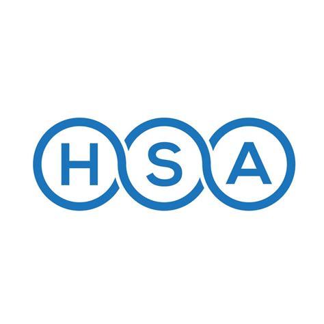 HSA letter logo design on white background. HSA creative initials ...