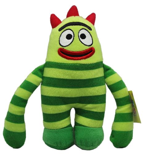 Yo Gabba Gabba! Brobee Striped Green Small Size Kids Stuffed Toy ...