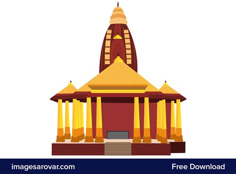 Traditional Hindu Temple vector illustration – Free Vectors ...