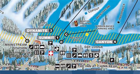 WRAPPED CANVAS 2021 China Peak Mountain Resort Ski Trail Map Ski Home ...