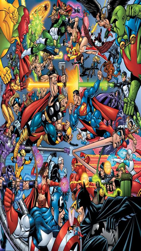 Marvel vs. DC Galaxy S5 Wallpaper (1080x1920) | Marvel vs, Films de ...