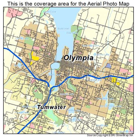 Aerial Photography Map of Olympia, WA Washington