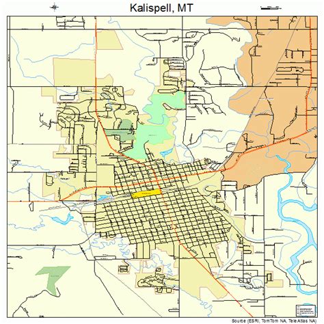 Kalispell Montana Street Map 3040075