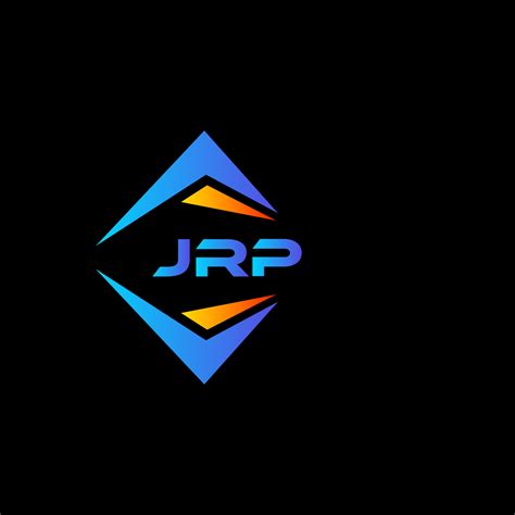 JRP abstract technology logo design on Black background. JRP creative ...