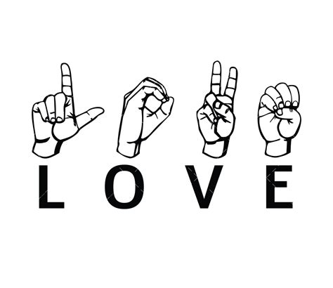 Love Sign Language SVG, PNG, PDF, American Sign Language SVG