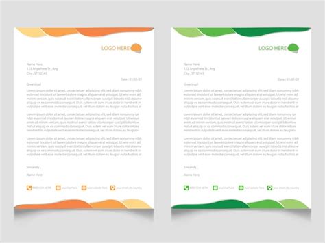 Premium Vector | A4 Colorful Creative Corporate Business Letterhead ...